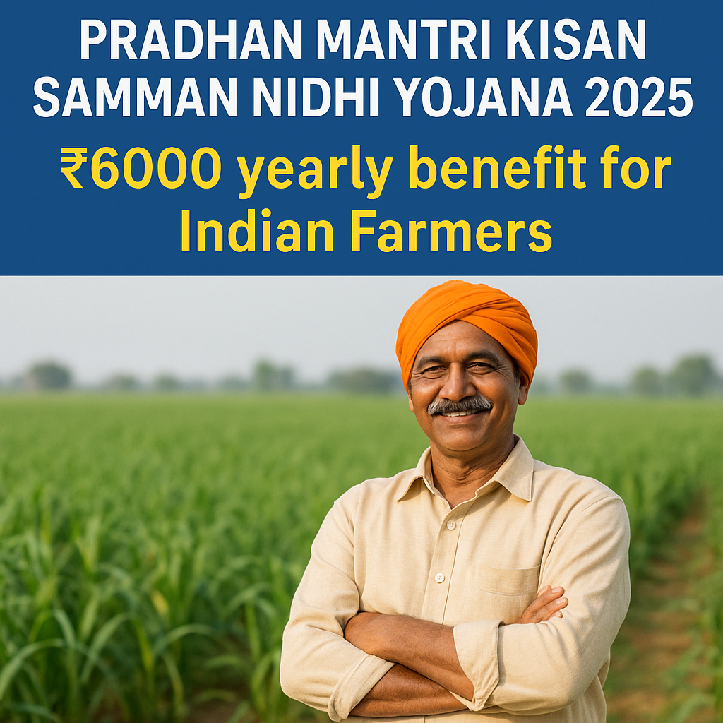 “Pradhan Mantri Kisan Samman Nidhi Yojana 2025 – ₹6000 yearly benefit for Indian Farmers”