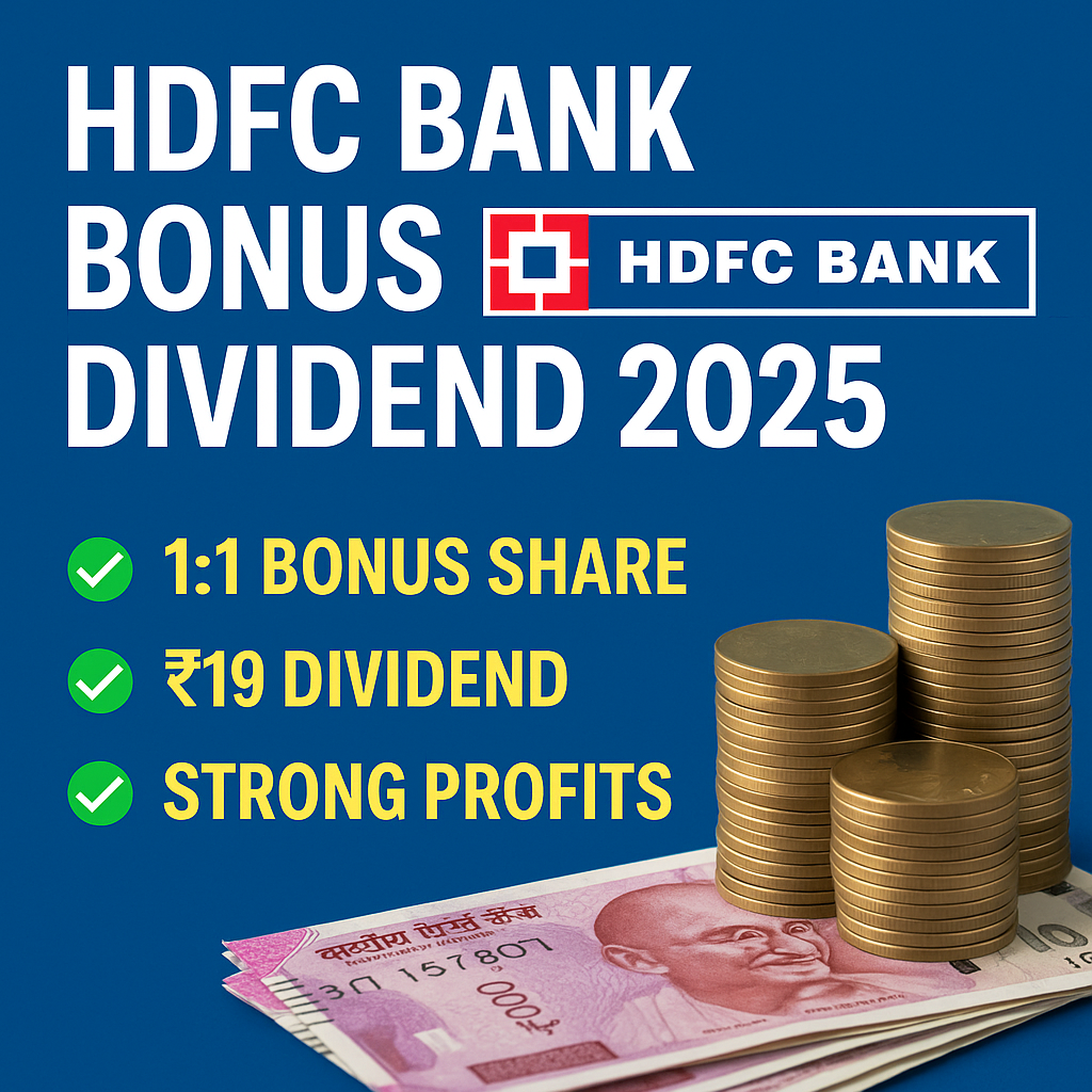 HDFC Bank Bonus Dividend 2025 – Bonus Shares, Dividend & Profits Explained