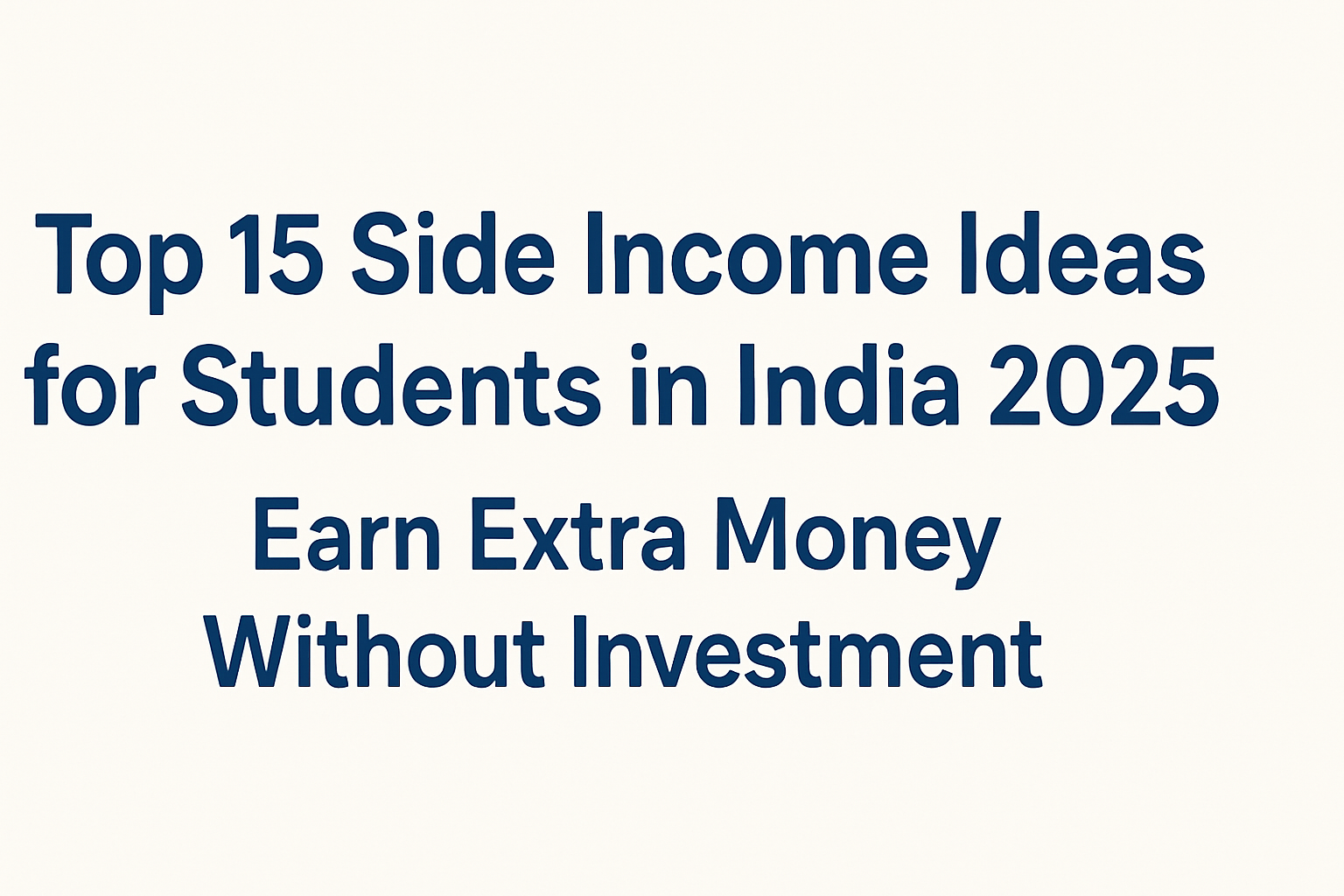 Side Income is Important for Students in 2025